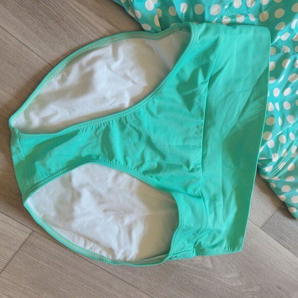 Vintage-Style Polka Dot Tankini Swimsuit Set Size L Diviine Modes - Picture 6 of 9